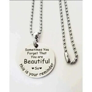 You're Beautiful Reminder Stainless Steel Necklace